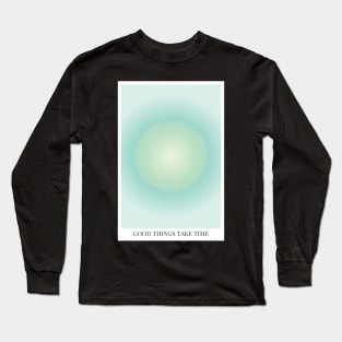 Positive Affirmation Green Aura Long Sleeve T-Shirt